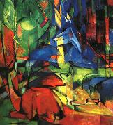 Franz Marc Deer in the Forest II oil painting artist